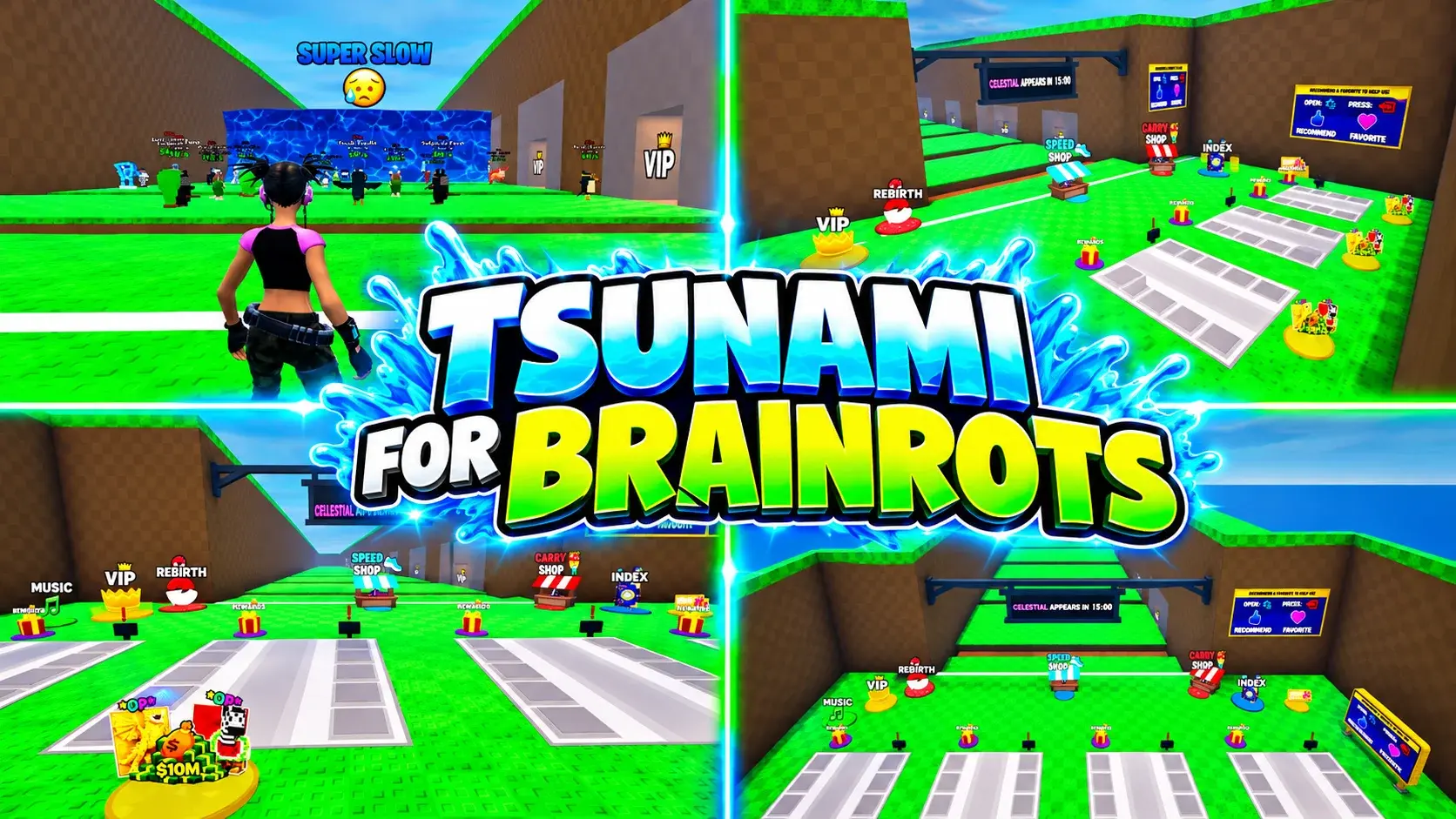π TSUNAMI BRAINROTS π | Full Roblox Map + Shops, VIP & Rebirth System - Image 1