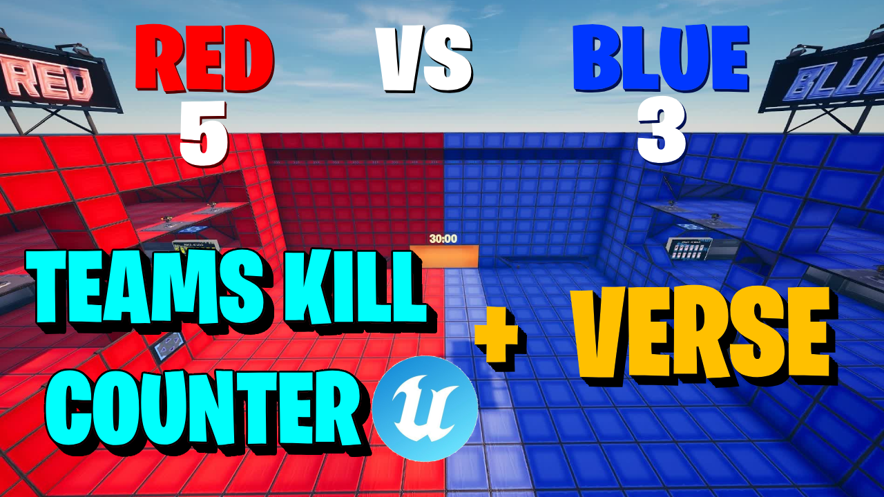 Red vs Blue teams kill counter - Image 1
