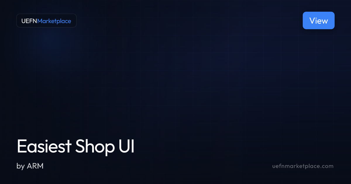 Easiest Shop UI — Verse Scripts for UEFN | UEFNMarketplace