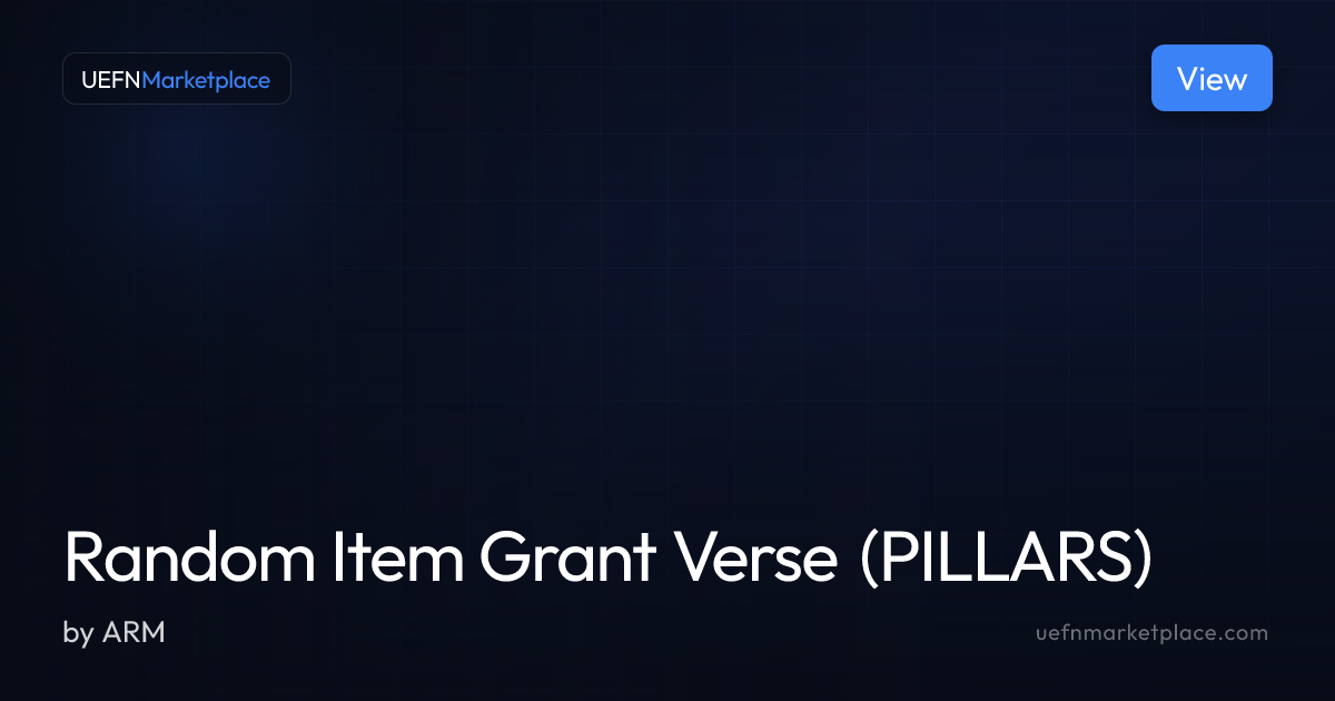 Random Item Grant Verse (PILLARS) — Verse Scripts for UEFN ...