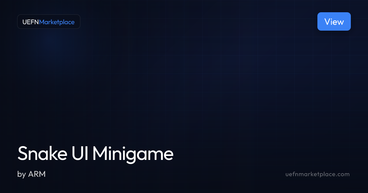 Snake UI Minigame — Verse Scripts for UEFN | UEFNMarketplace